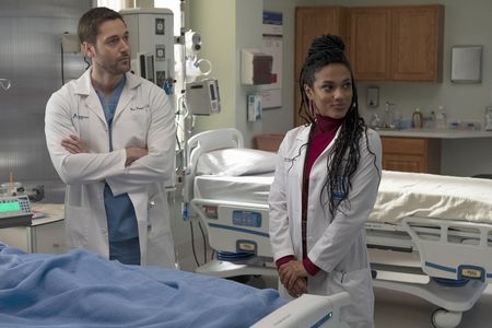 Freema Agyeman and Ryan Eggold in New Amsterdam (2018)