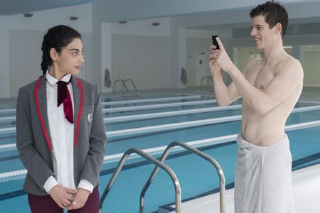Mina El Hammani and Miguel Bernardeau in Elite (2018)