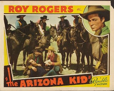 Roy Rogers, Fred Burns, Peter Fargo, Stuart Hamblen, George 'Gabby' Hayes, David Kerwin, and Sally March in The Arizona 