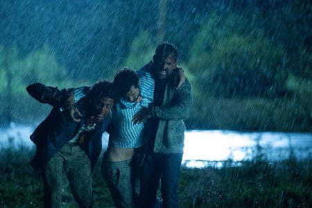 David Alpay, Shaun Majumder, and Corteon Moore in From: The Way Things Are Now (2022)