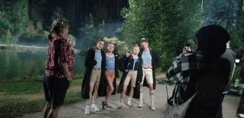 Caity Lotz, Jes Macallan, Vanessa Przada, and Emily Murden in DC's Legends of Tomorrow (2016)