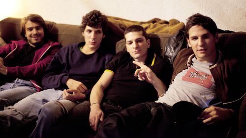 Roman Kolinka, Vincent Lacoste, Ugo Bienvenu, and Félix de Givry in Eden (2014)