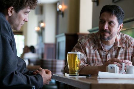 Jake Gyllenhaal and Carlos Sanz from the film Stronger