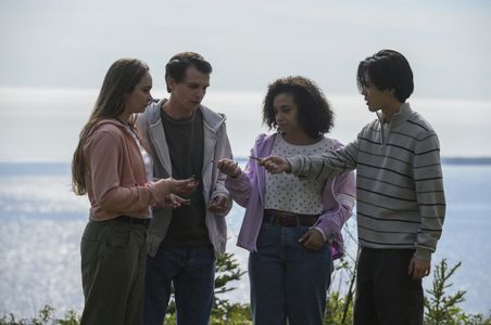 Still of Nicole James, Nick Dolan, Sabrina Saudin and Andre Dae Kim in Locke and Key (2020)