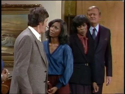 Paul Benedict, Franklin Cover, Roxie Roker, and Berlinda Tolbert in The Jeffersons (1975)