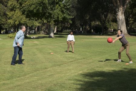 Eric Stonestreet, Christian Barillas, and Cedric Joe in Modern Family (2009)