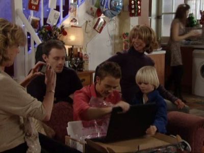 Sue Nicholls, Jack P. Shepherd, Helen Worth, Ben Price, Paula Lane, and Harry McDermott in Coronation Street (1960)