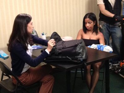 Interrogation scene on the set of The Life.
