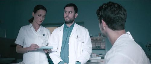 Howard Lotker and Petra Buckova in Alpha Code (2020)