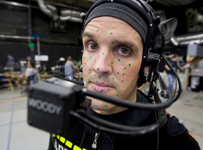 Between takes on the set of James Cameron's Avatar