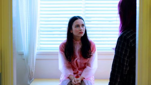 BTS still of Katherine Ramdeen in Bad Date (2014)
