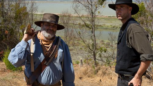 Johnny Gilligan and David Cavallero in Cowboys vs Samurai vs Werewolves (2015)