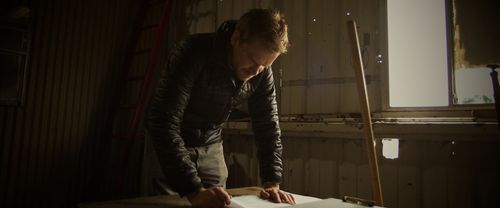 Zeke Hawkins on the set of 'Bad Turn Worse'