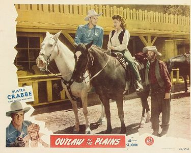 Buster Crabbe, Patti McCarty, and Al St. John in Outlaws of the Plains (1946)