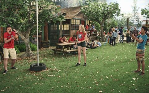 Peyton List, Karan Brar, and Kevin Quinn in Bunk'd (2015)