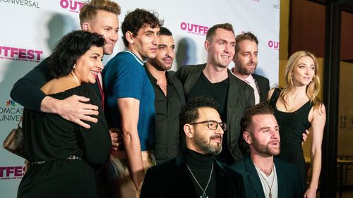 “Breaking Fast” team. Outfest Fusion Gala, Los Angeles, CA (March 7, 2020)