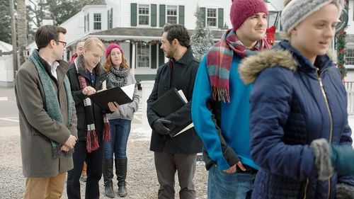 Michael Rady, Ben Estus, and Cole Gleason in Christmas at Pemberley Manor (2018)