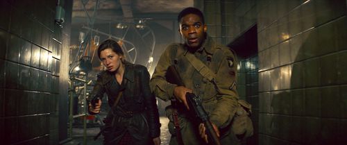 Jovan Adepo and Mathilde Ollivier in Overlord (2018)