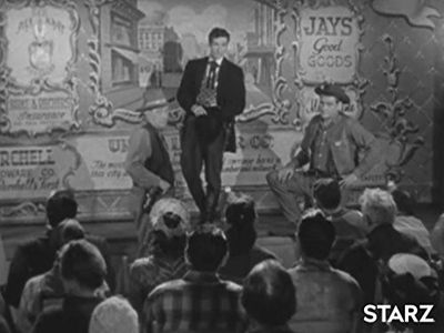 Hugh O'Brian, Brick Sullivan, and Ray Kellogg in The Life and Legend of Wyatt Earp (1955)