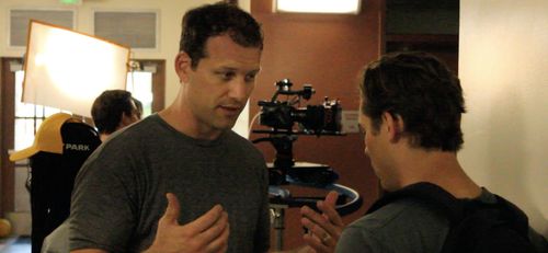 Ryan Andrews - Directing Chas Laughlin on set of The Murder of George Tanners
