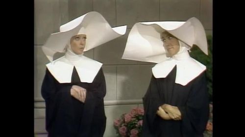 Ruth Buzzi and Sarah Kennedy in Rowan & Martin's Laugh-In (1967)