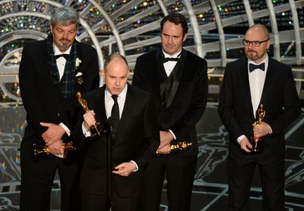 Scott Fisher, Paul J. Franklin, Ian Hunter, and Andrew Lockley at an event for The Oscars (2015)