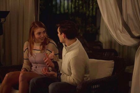 Lauren Faulkner and Conlan Kisilewicz on set of A Party Gone Wrong