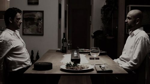 Penny Bittone and Nick Flint in Regretting Fish (2011)