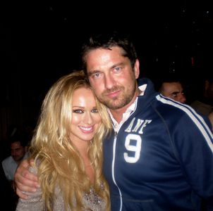With Gerard Butler