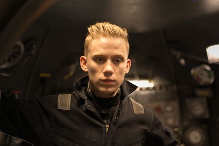Joe Cole on set in 