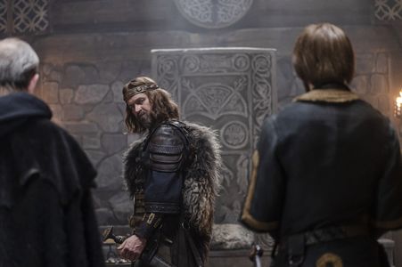 Rod Hallett in The Last Kingdom with Adrian Schiller & Ossian Perret
