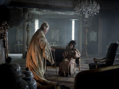 Olivia Colman and Shalom Brune-Franklin in Great Expectations (2023)