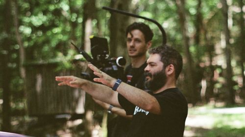 Kevin T. Morales on set of Generation Wrecks