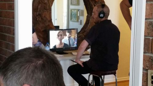 Ryan on set of Fray