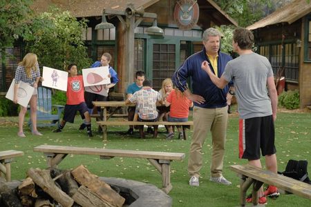 Larry Poindexter, Miranda May, Peyton List, Karan Brar, and Kevin Quinn in Bunk'd (2015)