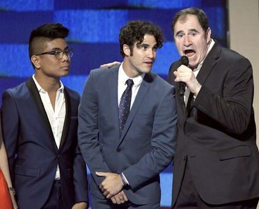 Jon Viktor Corpuz, Darren Criss, and Richard Kind at the 2016 Democratic National Convention.