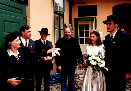 Jirí Bartoska, Vladimír Drha, Marie Durnová, Jirí Hána, Jitka Jezková, and Miroslav Simunek in The Conception of My Youn