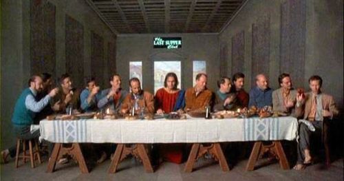 Northern Exposure: Episode 4.4 - Heroes ~ John, the Disciple (at the far left end of table in green pants & sweater.)