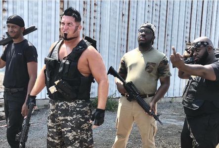 On the set of ‘Lowlives’ as Soldier John