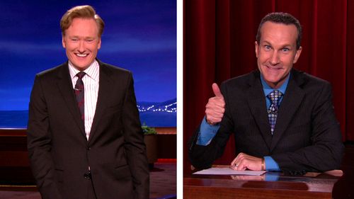 Conan O'Brien and Jimmy Pardo in Conan (2010)