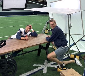 Tom Morris working with Dak Prescott.