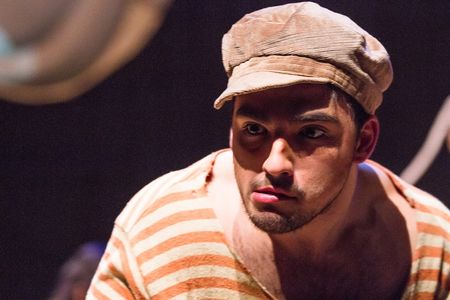Emilio Ferreira as Smee in Peter and the Starcatcher in December of 2019 at John Abbott College’s Casgrain Theatre