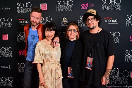 The creatives of COMPULSION at SOHO International Film Festival. L-R, Kevin Spencer Kendrick (Composer),Saori Goda (Cas
