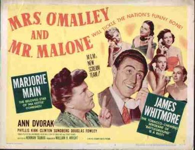 Marlo Dwyer, Ann Dvorak, Phyllis Kirk, Marjorie Main, Dorothy Malone, Nancy Saunders, and James Whitmore in Mrs. O'Malle