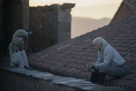 Shani Smethurst, Eva Ossei-Gerning, and Matt Smith in House of the Dragon (2022)