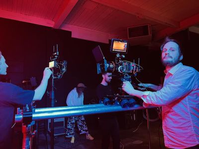 Micah Knapp filming music video
