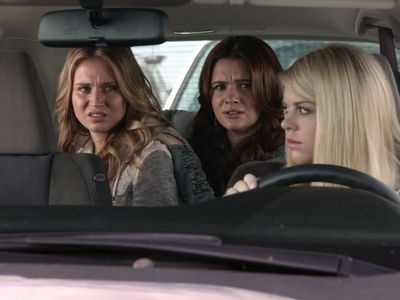 Katie Stevens, Bailey De Young, and Rita Volk in Faking It (2014)