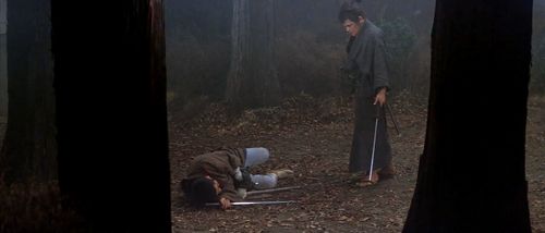 Shintarô Katsu and Makoto Satô in Samaritan Zatoichi (1968)