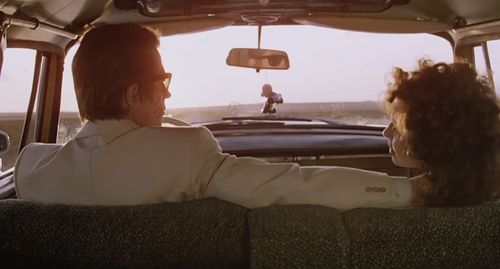 John Hurt and Laura del Sol in The Hit (1984)