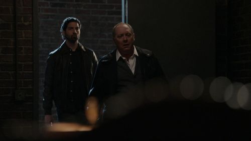 James Spader and Mario Peguero in The Blacklist: The Bear Mask (2022)